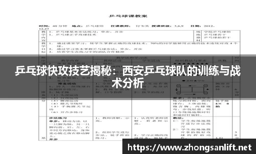乒乓球快攻技艺揭秘：西安乒乓球队的训练与战术分析
